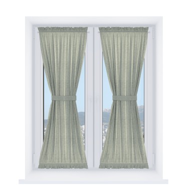 Штора песочные часы «Кортин» лён кашемир серый new