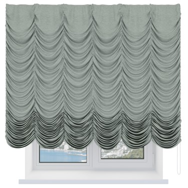 Французская штора «Кортин», лён кашемир серый new