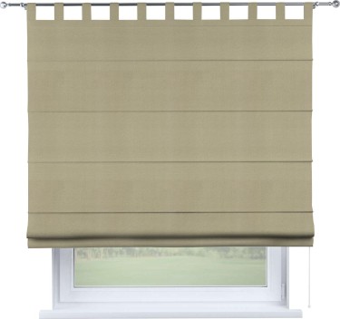 Римская штора на петлях «Кортин», ткань pipa блэкаут светло-бежевый