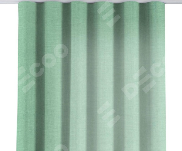 Комплект штор на тесьме «Волна», лён светло-бирюзовый