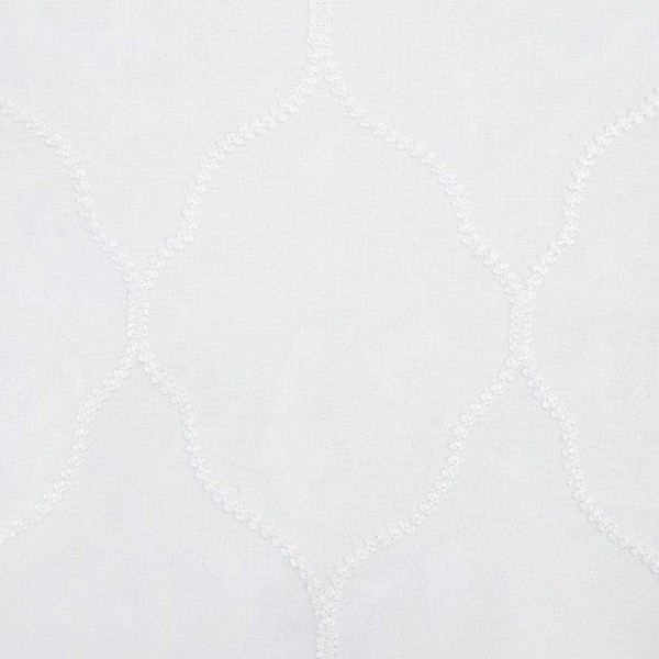 Тюль сетка с вышивкой "Диамант" 150*260 см, молочный, пэ