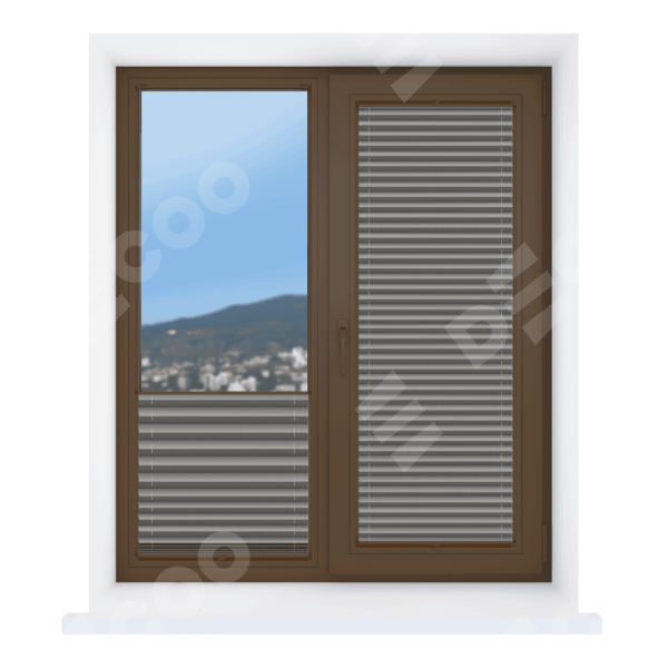 Штора плиссе ткань Солеа серый