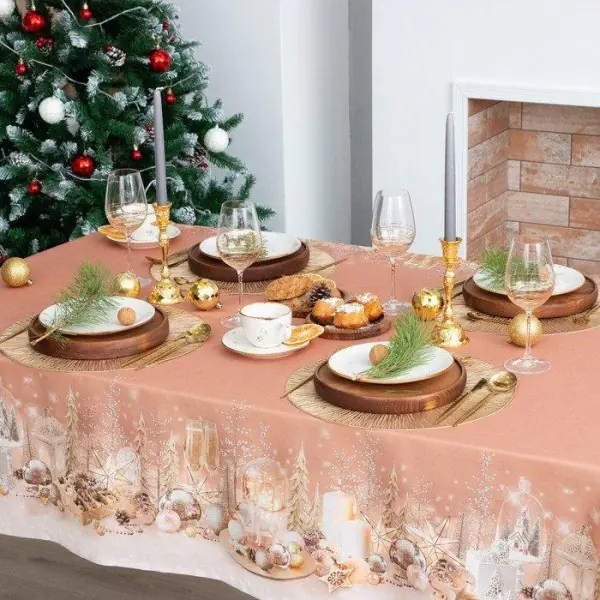 Скатерть Этель "Festive evening" 144х180см с ГМВО, 100%хл, 190г/м2