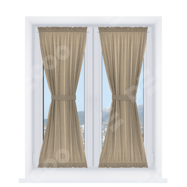 Штора песочные часы «Кортин» вельвет кофейный