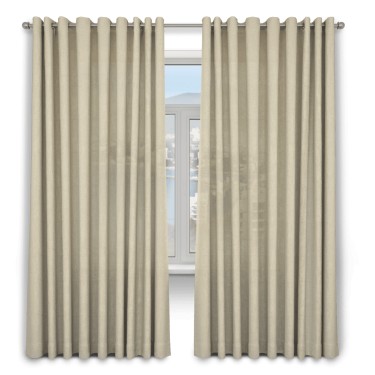 Шторы на люверсах ткань софт однотонный светло-бежевый