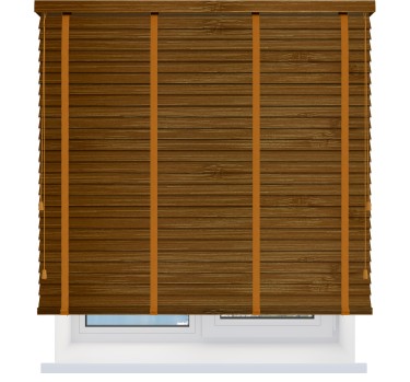 Бамбуковые жалюзи с тесьмой 50 мм. вишня