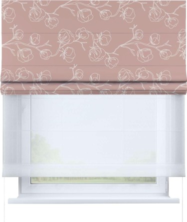 Римская штора «Кортин» день-ночь «Нежные цветы»