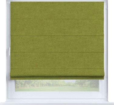 Римская штора «Кортин», канвас зелёное яблоко, на створку