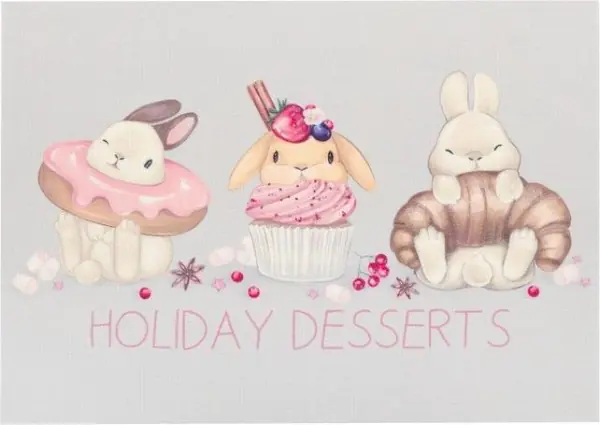 Салфетка на стол "Holiday desserts", ПВХ, 40*29 см