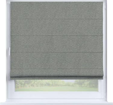 Римская штора «Кортин», лён димаут серый, на створку