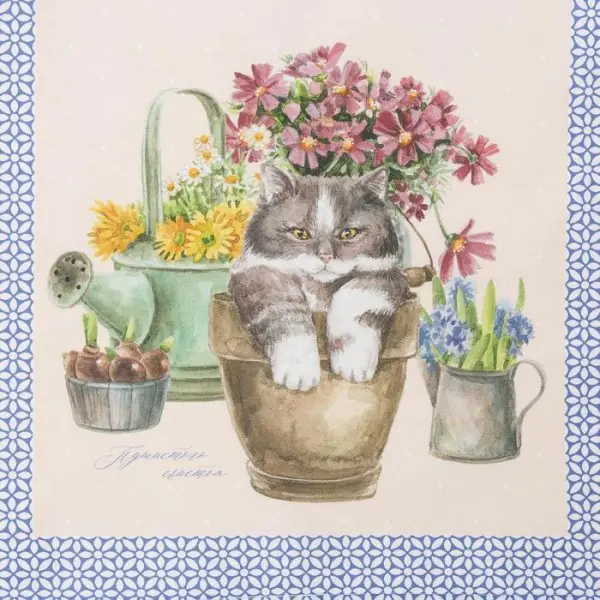 Дорожка «Этель» Уютные коты 40*146 см