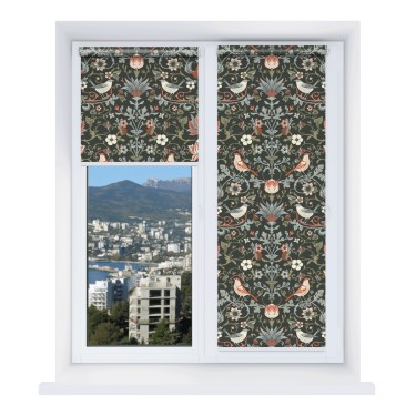 Рулонная штора Мини с принтом Зачарованные птицы